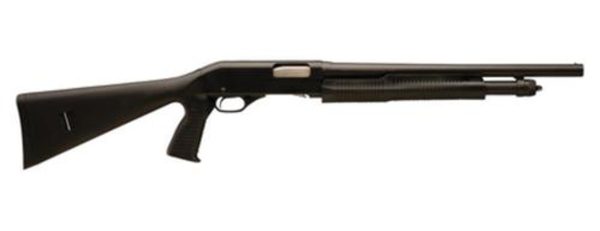 Stevens 320 Security 12 Ga, 3" Chamber 18.5" Barrel, Black, Pistol Grip, Bead Sight, 5rd