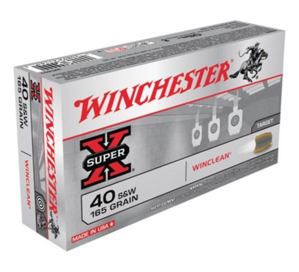 Winchester WinchesterClean 40 Smith & Wesson Brass Enclosed Base 165gr, 50Box/10Case