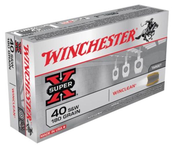 Winchester WinchesterClean 40 Smith & Wesson Brass Enclosed Base 180gr, 50Box/10Case