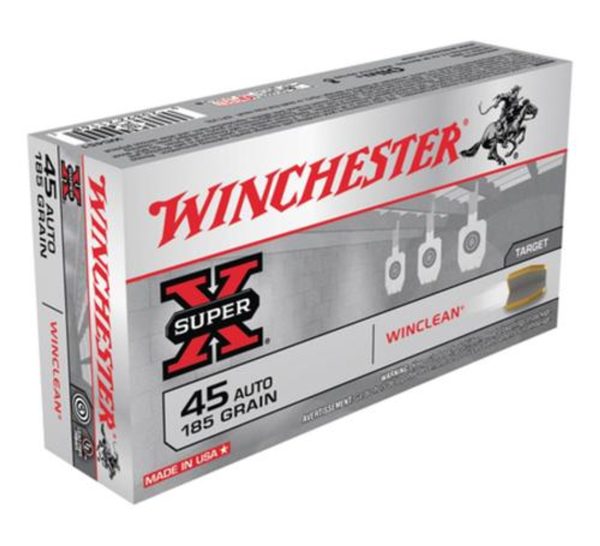 Winchester WinchesterClean 45 ACP Brass Enclosed Base 185gr, 50Box/10Case