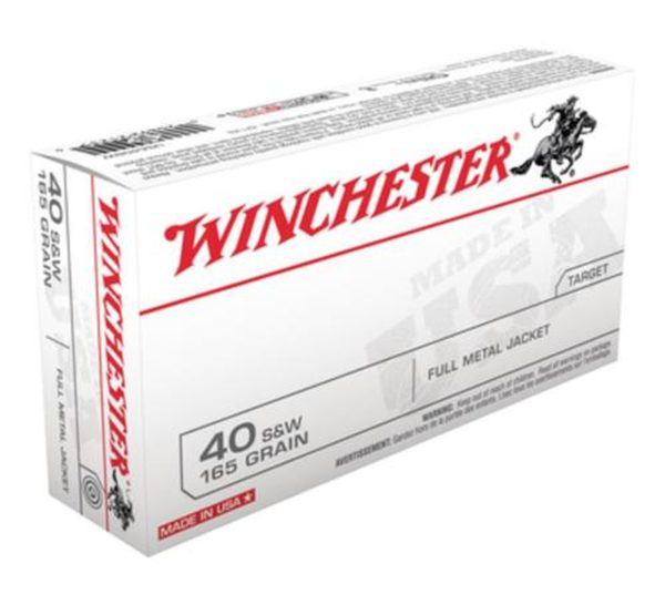 Winchester USA .40 SW 165 Gr, Full Metal Jacket, 50rd Box