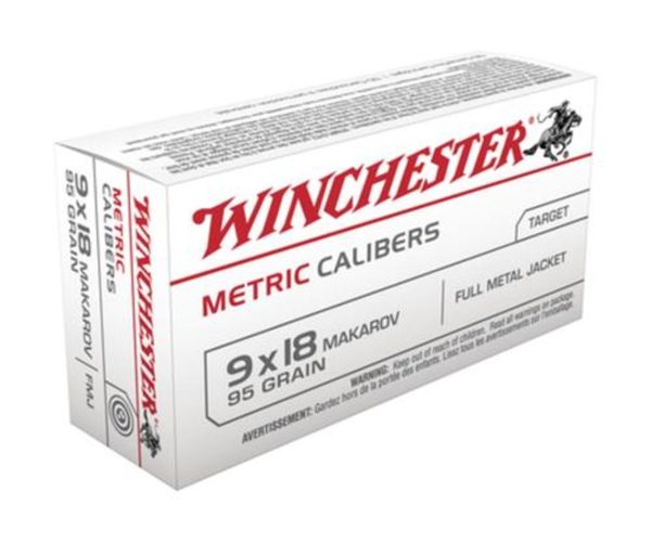 Winchester Metric 9mmX18mm Makarov Full Metal Jacket 95gr, 50Box/20Case