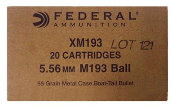 Federal XM 5.56mm 55gr, FMJ, Boat Tail, 1000rd/Box