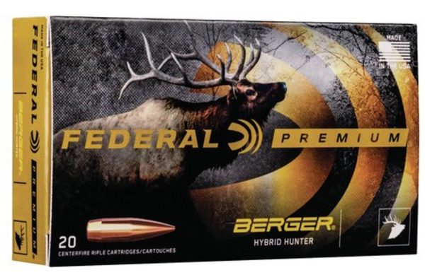 Federal Premium 308 Win 168gr, Berger Hybrid Hunter, 20rd Box