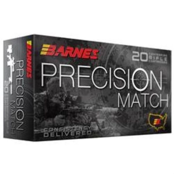 Barnes Precision Match 5.56mm Nato 85gr, Open Tip Match Boat Tail 20rd Box