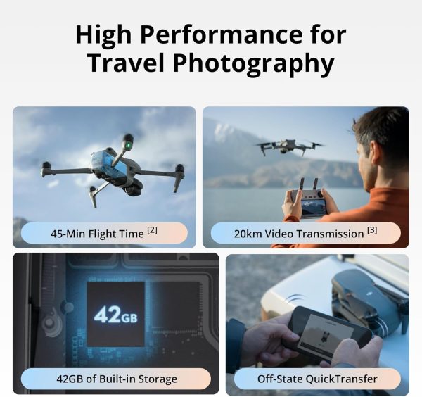 DJI Air 3S Fly More Combo (RC 2 Screen Remote Controller), Drone with 1" CMOS Wide-Angle & Medium Tele Camera for Adults, 4K/60fps, Omnidirectional Sensing & 3 Batteries for Extended Flight Time - Image 5