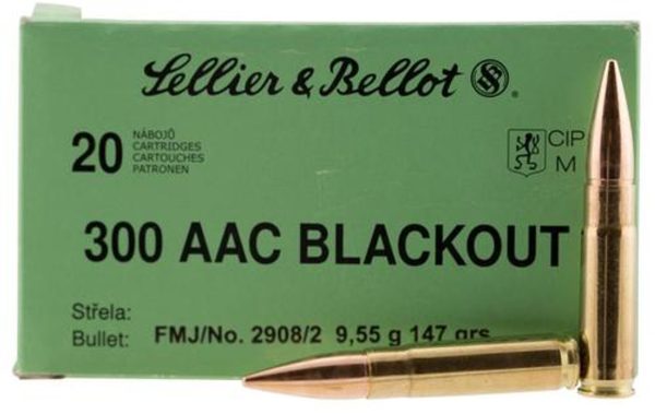 Sellier & Bellot 300 Blackout, 147gr, Full Metal Jacket, 20rd Box