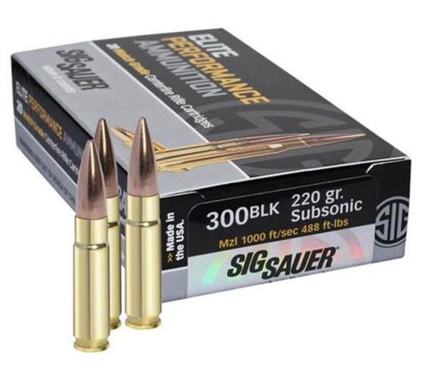 Sig Ammo 300 Blackout120Gr, Elite Hunting, Solid Copper, 20rd Box