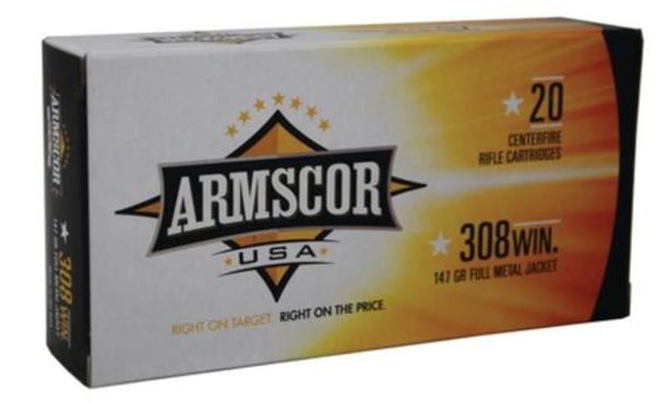 Armscor .308 Win 147gr, FMJ, 20rd Box