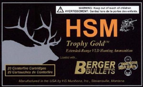 HSM Trophy Gold 308 Winchester (7.62 NATO) BTHP 210 gr, 20Rds