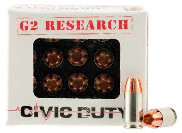 G2 Research Civic Duty 380 ACP, 64gr, Lead-Free Copper, 20rd Box