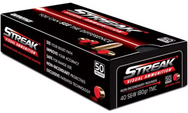 Ammo Inc Streak 40 S&W, 180gr, TMC Red, 50Bx/20Cs