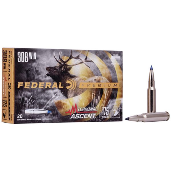 Federal Premium 308 Win 175gr, Terminal Ascent, 20rd Box