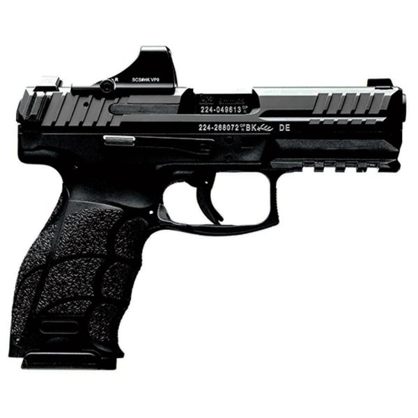 HK VP9 9mm, 4.09" Barrel, Black, 3 Dot Sights, Optic Ready, Holosun SCS Optic, 17rd