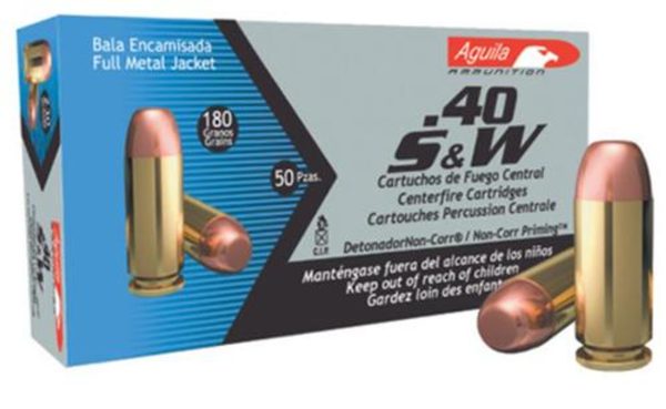 Aguila .40 S&W 180gr, Full Metal Jacket, 50rds