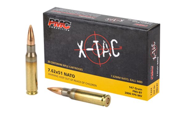 PMC X-Tac .308 Win/7.62x51mm, 147gr, FMJ Boat-Tail, 20rd Box