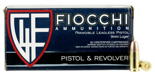 Fiocchi Shooting Dynamics 9mm, 100gr, Frangible, 50Bx/20Cs