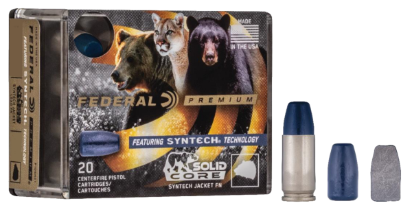 Federal Premium Hunting 357 Magnum, 180gr, Solid Core Synthetic Flat Nose, 20rd Box