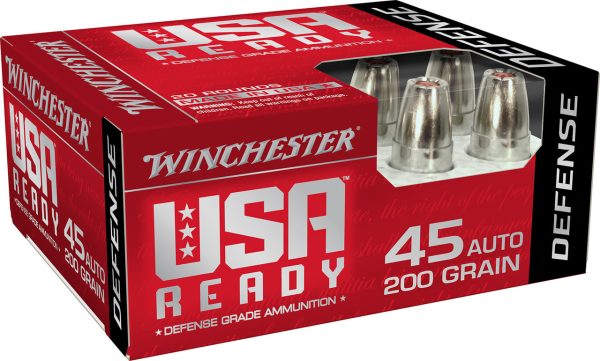 Winchester USA Ready Defense 45 ACP, 200gr, Hollow Point, 20rd Box - Image 3