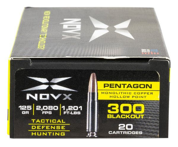 NovX 300BLK125CP-20 Pentagon 300 Blackout 125gr, Copper Polymer, 20rd Box - Image 2