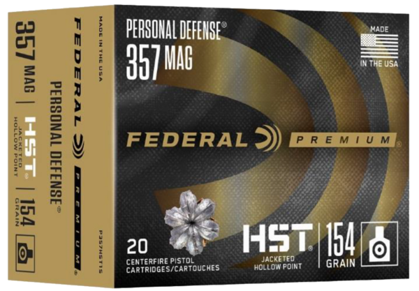 Federal Premium 357 Mag, 154gr, Jacketed Hollow Point, 20rd Box