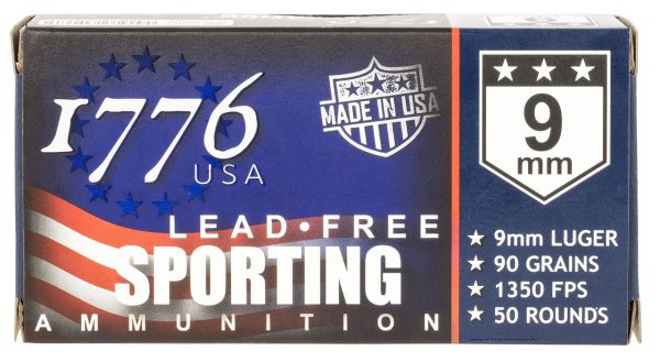 1776 USA Sporting 9mm, 90gr, Lead Free Ball, 50rd Box - Image 2