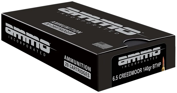 Ammo Inc Match 6.5 Creedmoor, 140gr, Boat Tail Hollow Point, 20rd Box