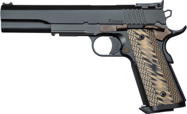 Dan Wesson Kodiak 1911 10mm, 6.03" Barrel, Gray, Black/Brown G10 Grip, 8rd - Image 2