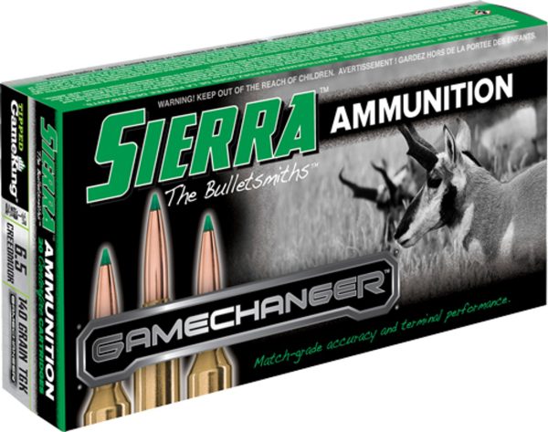 Sierra GameChanger 6.5 Crdmr, 140gr, Sierra Tipped GameKing 20Bx/10Cs