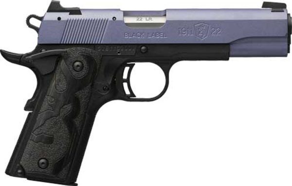 Browning 1911 Black Label FS 22 LR, 4.25" Barrel, Crushed Orchid Cerakote, 10rd