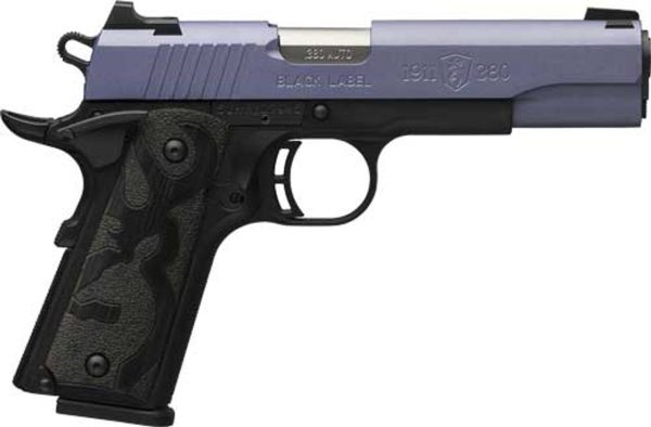 Browning 1911 Black Label 380 ACP, 4.25" Barrel, Crushed Orchid Cerakote, 8rd