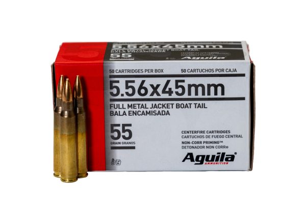 Aguila 5.56x45mm NATO, 55gr, FMJBT, 50rd Box