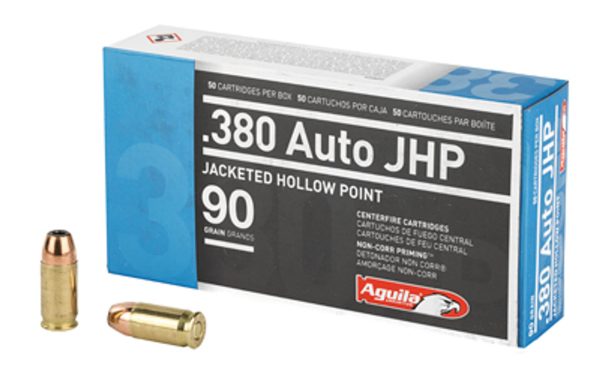 Aguila Ammunition 380 ACP, 90gr, Jacketed Hollow Point, 50Bx/20Cs - Image 2