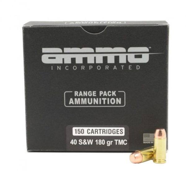 Ammo Inc. .40 S&W Range Pack, 180gr, TMC, 150rd