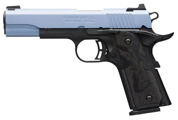 Browning 1911 Black Label 380 ACP, 3.63" Barrel, Polar Blue Cerakote, 10rd - Image 2