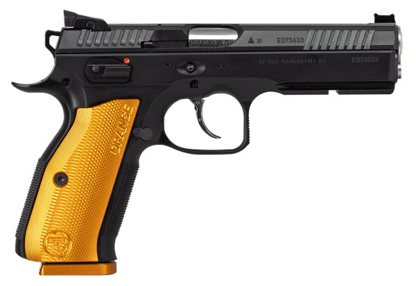 CZ Shadow II 9mm, 4.9" Barrel, Black Frame, Orange Aluminum Grip, 17rd