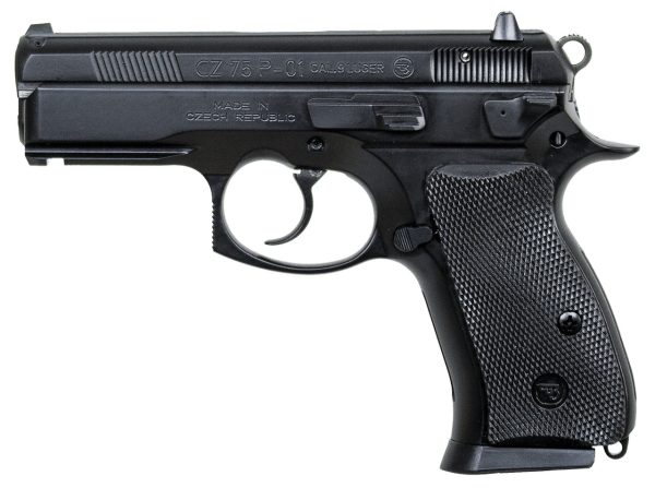 CZ 75 P-01 9mm, 3.75" Barrel, Black, Rubber Grip, 14rd - Image 2