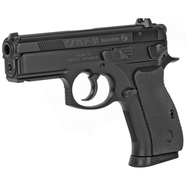 CZ 75 P-01 9mm, 3.75" Barrel, Black, Rubber Grip, 14rd - Image 3