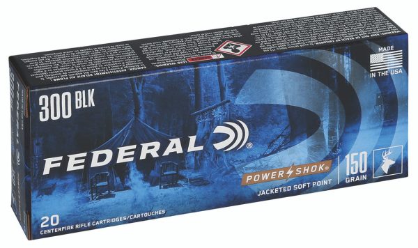 Federal Power-Shok .300 Blackout, 150gr, Jacketed Soft Point (JSP), 20rd Box