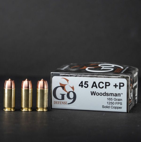 G9 Woodsman .45 ACP +P, 165gr, Solid Copper, 20rd Box