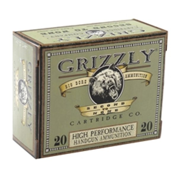 Grizzly 9mm +P, Jacketed Hollow Point, 124gr, 20rd Box