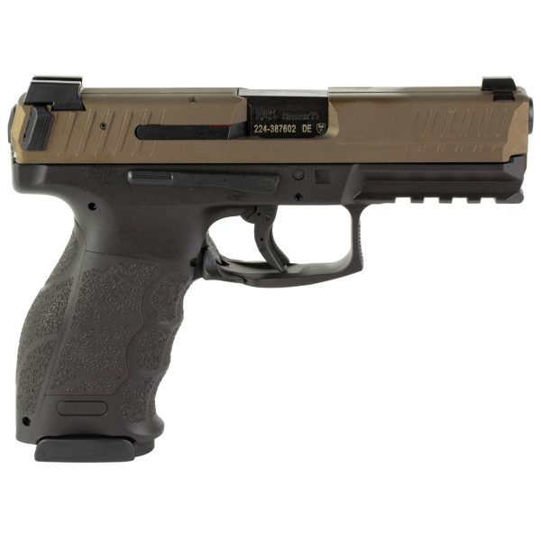 HK VP9 9mm, 4.09" Barrel, Polymer Frame, Midnight Bronze, Night Sights, 17rd