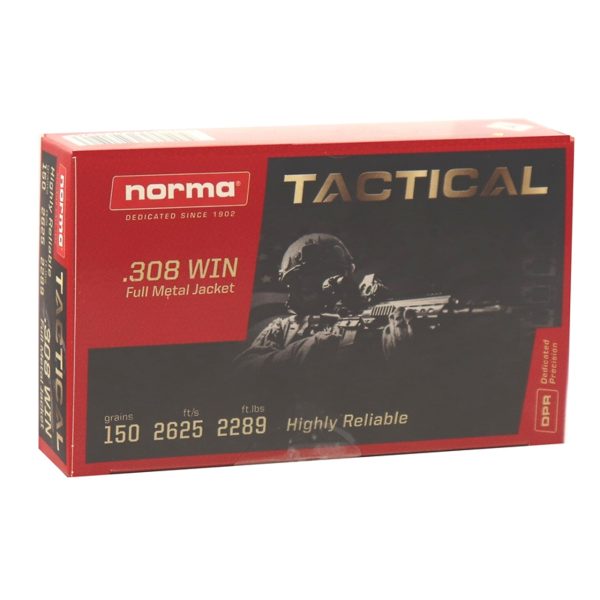 Norma .308 Winchester, 150gr, FMJ, 20rd Box