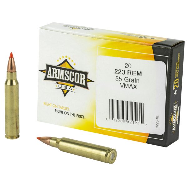 Armscor USA Competition 223 Remington, 55gr, Hornady V-Max, 20Bx/50Cs