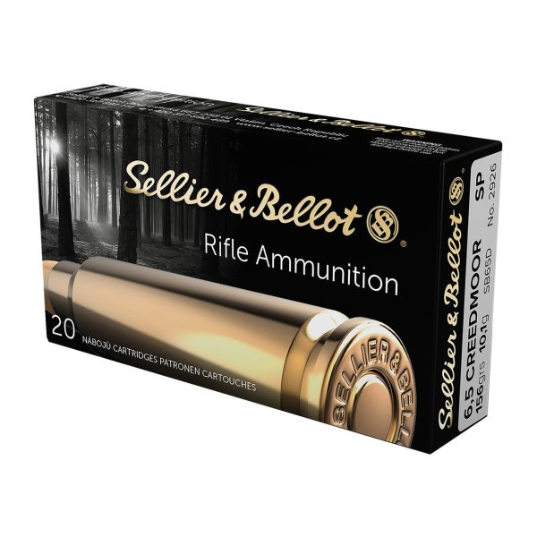 Sellier & Bellot Rifle 6.5 Creedmoor, 156gr, Soft Point, 20rd Box