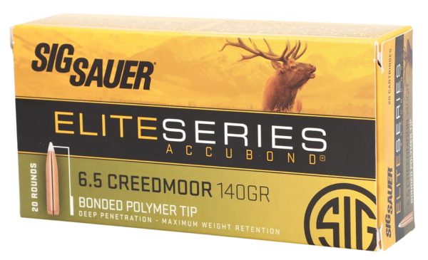 Sig Sauer Elite Hunting 6.5 Creedmoor, 140gr, Nosler AccuBond, 20rd Box