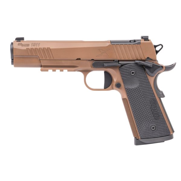 Sig Sauer 1911 X-Series 45 ACP, 5" Barrel, Coyote Tan, G10 Grips, Optics Ready, 8rd - Image 2