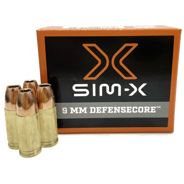 SIM-X Defensecore 9mm, 45gr, JHP, 20rd Box