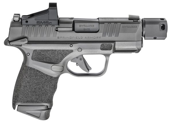 Springfield Hellcat RDP 9mm, 3.8" Threaded Barrel, Black, Shield SMSc Red Dot, MS, 13rd