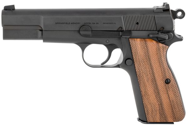 Springfield SA-35 9mm, 4.7" Stainless Steel Barrel, Black, Walnut Grip, 15rd - Image 2